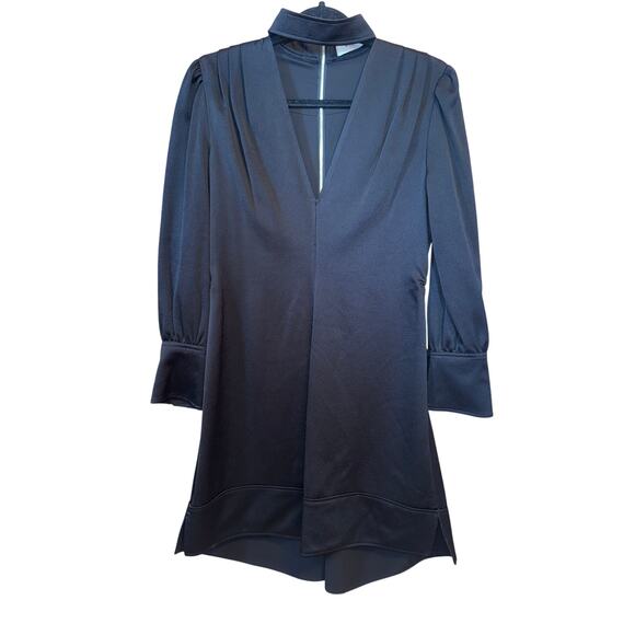 A.L.C. Garrison Satin Dress Black Size 8 - Picture 2 of 7